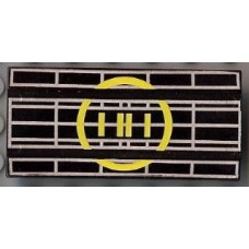 Part 2440p69 Black Hinge Panel 6 x 3 with Yellow Radar Pattern 